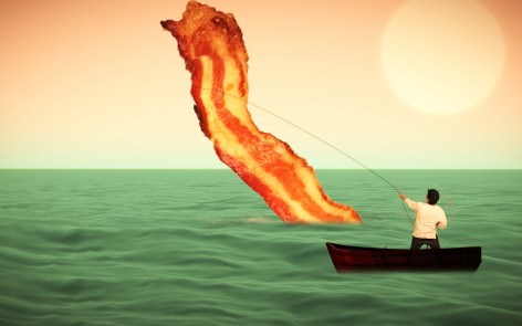 bacon and the sea